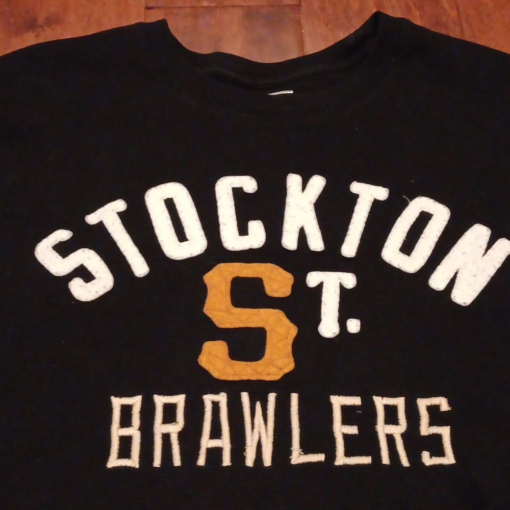 Old Navy Mens Stockton St. Brawlers Sweatshirt Size 2XL Black - Picture 2 of 3